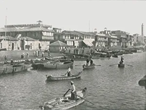 The entrance to the Suez Canal at Port Said, Egypt, 1895. Creator: Unknown