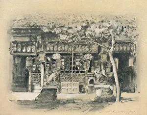 Lantern Prints: Entrance to a Temple, 1903. Artist: Mortimer L Menpes