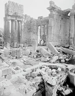 Lebanon Prints: Entrance, Temple of Jupiter, Baalbek, between c1915 and c1920. Creator: Bain News Service