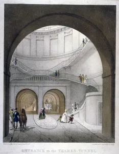 Staircase Prints: Entrance to the Thames Tunnel at Wapping, London, 1836