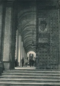 Entrance of the Vatican from St Peters Square, Rome, Italy, 1927. Artist: Eugen Poppel