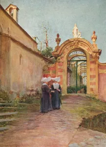 Entrance to the Villa Centurione, S. Margherita Ligure, c1910, (1912). Artist: Walter Frederick Roofe Tyndale Entrance to the Villa Centurione, S. Margherita Ligure, c1910, (1912). Artist: Walter Frederick Roofe Tyndale