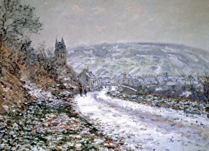 Entrance to the Village of Vetheuil in Winter, 1880. Artist: Claude Monet Entrance to the Village of Vetheuil in Winter, 1880. Artist: Claude Monet