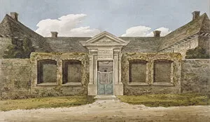 Almshouse Gallery: Entrance to the Winchester Almshouses on Richmond Hill, Surrey, c1820