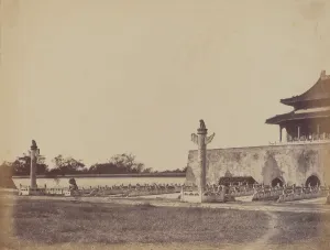 Peking Prints: Entrance to the Winter Palace, Pekin, October 29, 1860, 1860. Creator: Felice Beato