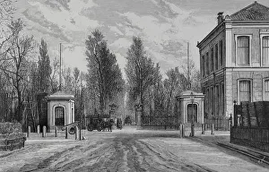 Capital City Prints: Entrance to the zoo, Amsterdam, Netherlands, 1883. Creator: Unknown