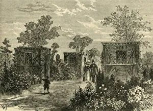 Arm In Arm Prints: Entrance to the Zoological Gardens in 1840, (c1876). Creator: Unknown