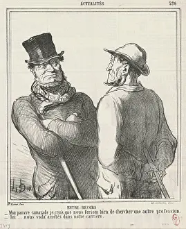 Speaking Prints: Entre recors, 1865. Creator: Honore Daumier