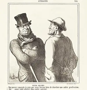 Honor Daumier Prints: Entre recors, 1865. Creator: Honore Daumier