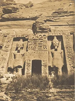 Monumental Prints: Entree du Speos d Athor, a Abousembil, March 1850. Creator: Maxime du Camp