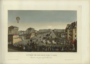 Restoration Prints: Entrée de Sa Majesté Louis XVIII à Paris