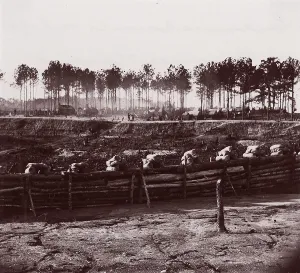 Andrew J Russell Prints: Entrenchments on left of Bermuda Hundred Lines, 1861-65. Creator: Andrew Joseph Russell