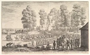 Wenceslaus Prints: Entry of the Count of Thurn and Taxis into Hemissen, ca. 1651. Creator: Wenceslaus Hollar