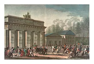 Parade Prints: Entry of the French into Berlin, 27 October 1806, (c1850). Artist: Edme Bovinet