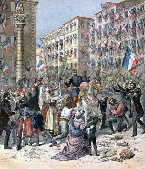 Jubilation Collection: Entry of the French into Milan, 8th June 1859, (1893). Artist: Henri Meyer