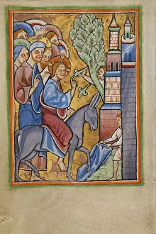 The Entry into Jerusalem, about 1190-1200. Creator: Unknown