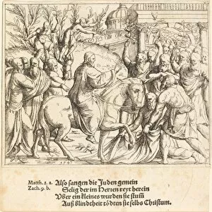 Hirsvogel Augustin Gallery: The Entry into Jerusalem, 1547. Creator: Augustin Hirschvogel
