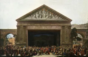 Bruckmann Gallery: The entry into Jerusalem, 1922. Creator: Henry Traut