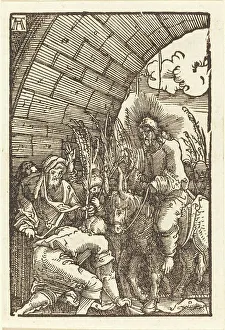 Riding Ass Prints: The Entry into Jerusalem, c. 1513. Creator: Albrecht Altdorfer