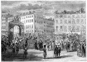 Entry of King George IV into Dublin, 1820s. Artist: Pearson