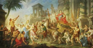 Relationship Prints: The Entry of Mark Antony into Ephesus, 1741. Creator: Natoire, Charles Joseph (1700-1777)