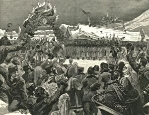 Cheering Gallery: The Entry of Prince Alexander into Sofia, Dec 26th. 1886. Creator: Unknown