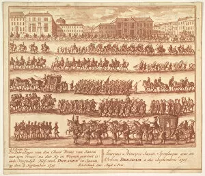 Augustus Iii Gallery: Entry of the Prince of Saxony with his Wife into Dresden on September 2, 1719, af... ca
