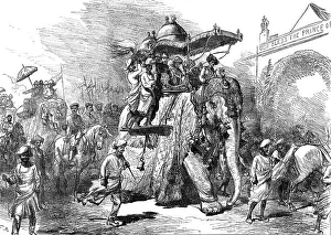 Welcoming Party Prints: Entry of the Prince of Wales into a City of India, 1876. Creator: C.R