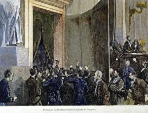 Entry Prints: Entry of the troops of General Pavia in the meeting room of Congress on January 3