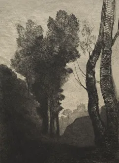 1796 1875 Prints: Environs of Rome, 1866. Creator: Jean Baptiste Camille Corot (French, 1796-1875); Cadart