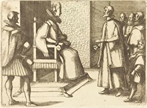 The Envoy of Tuscany Thanking the Queen, 1612. Creator: Jacques Callot