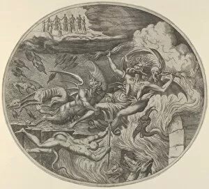 Circular Collection: Envy, from the Seven Deadly Sins, ca. 1550-55. Creator: Leon Davent
