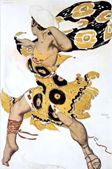 Achille Claude Debussy Gallery: Ephebe, costume design for a Ballets Russes production of Tcherepnins Narcisse, 1911
