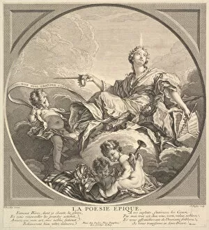 Creativity Gallery: Epic Poetry, ca. 1741. Creator: Claude Augustin Duflos le Jeune