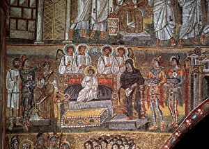 Images Dated 24th January 2013: Epiphany, mosaic of the triumphal arch of the church of Santa Maria Maggiore in Rome