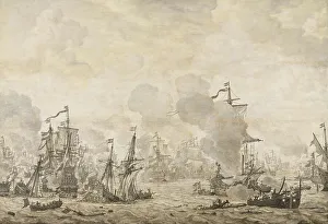 Van De Velde I Willem Prints: Episode from the Battle between the Dutch and Swedish Fleets in the Sound