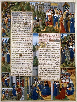 Episodes from the rebellion of Thibaut de Champagne, 15th century Episodes from the rebellion of Thibaut de Champagne, 15th century