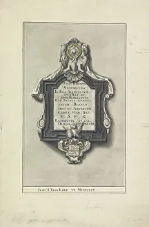 Cartouche Prints: Epitaph of IO. Fr. A Slingelant, 1647 or later. Creator: Anon