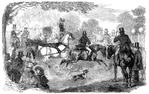 Horseracing Prints: Epsom Races: Going to the Derby, 1856