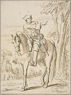 Equestrian Pointing Left, n. d. Creator: Charles Parrocel