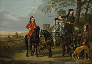 Albert Prints: Equestrian Portrait of Cornelis (1639-1680) and Michiel Pompe van Meerdervoort... ca