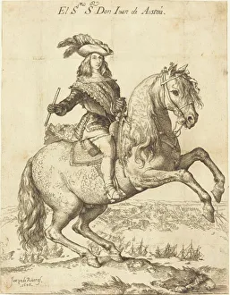 Tenebrist Prints: Equestrian Portrait of Don Juan de Austria, 1648. Creator: Jusepe de Ribera