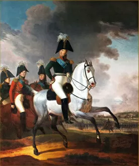 Alexander Pavlovich Gallery: Equestrian Portrait of Emperor Alexander I (1777-1825)