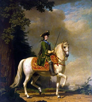Images Dated 9th March 2011: Equestrian Portrait of Empress Catherine II, (1729-1796), after 1762