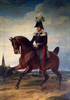 Equestrian Portrait of Frederick William III of Prussia, (1797-1840), 1831. Artist: Franz Kruguer