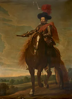 First Half Of 17th Cen Prints: Equestrian Portrait of Gaspar de Guzman, Count-Duke of Olivares (1587-1645)
