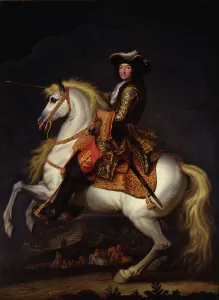 World History Prints: Equestrian portrait of Louis XIV (1638-1715)