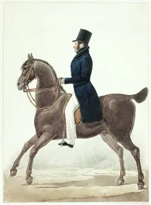Riding Habit Prints: Equestrian Portrait of Man in Profile, n.d. Creator: Richard Dighton