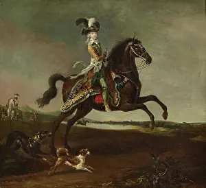 World History Prints: Equestrian Portrait of Marie Antoinette (1755-1793)
