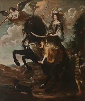 Savoy Prints: Equestrian portrait of Marie Jeanne Baptiste (1644-1724), Duchess of Savoy, c. 1670